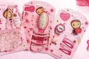 Patchwork Princess Purse & Hair Clip Set,Watch & Hair Clip Set Or Hairbrush & Head Band Set