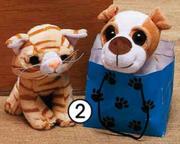 Clicks Cat or Dog Plush In Bag