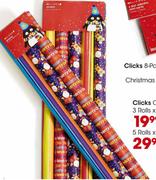 Clicks Christmas Wrap 5 Rolls x 1m 700mm