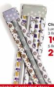 Clicks Luxury Gift Wrap 5 Rolls x 1m x 700mm