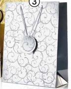 Clicks Luxury Gift Bags Large Silver or Gold Swirl