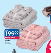 Clicks 6 Piece Towel Set-Per Set