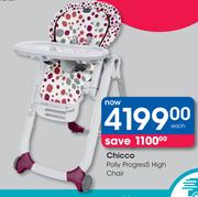 Chicco Polly Progress 5 High Chair-Each
