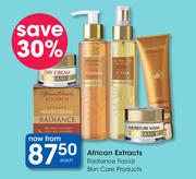 African Extracts Radiance Facial Skin Care Products-Each