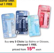 Clicks Lip Balms Or Glosses-Each