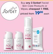 Sorbet Facial Skin Care Products Or Wipes-Each