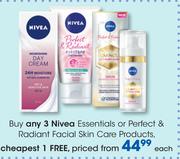 Nivea Essentials Or Perfect & Radiant Facial Skin Care Products-Each