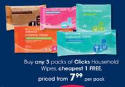 Clicks Household Wipes-Per Pack