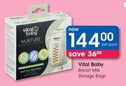 Vital Baby Breast Milk Storage Bags-Per Pack 
