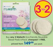 My Earth Eco Friendly Reusable Breast Pads-6's Per Pack