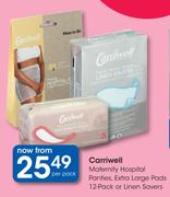 Carriwell Maternity Hospital Panties, Extra Large Pads 12-Pack Or Linen Savers-Per Pack  Each