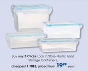 Clicks Lock 'n Store Plastic Food Storage Containers-Each