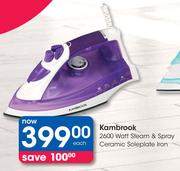 Kambrook 2600 Watt Steam & Spray (Ceramic Soleplate) Iron