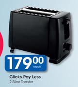 Clicks Pay Less 2 Slice Toaster