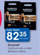 Duracell Optimum AA Or AAA Batteries-4 Per Pack