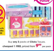Clicks Tissues-Per Pack