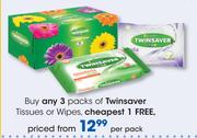 Twinsaver Tissues Or Wipes-Per Pack