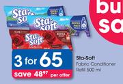 Sta-Soft Fabric Conditioner Refill-For 3 x 500ml Per Offer