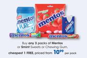 Mentos Or Smint Sweets Or Chewing Gums-Per Pack