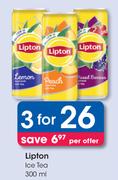 Lipton Ice Tea-For 3 x 300ml Per Offer