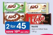 Nestle Aero Or Kitkat Slab-For 2 x 135g Per Offer