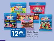 Mister Sweet Gums Or Jellies-100g Or 125g Per Pack