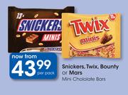 Snickers, Twix, Bounty Or Mars-Per Pack