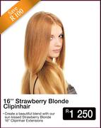 16" Strawberry Blonde Clipinhair