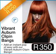 Vibrant Auburn Clipin Bangs