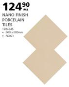 Nano Finish Porcelain Tiles-600 x 600mm 