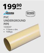 Pvc Underground Pipe 
