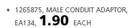 Male Conduit Adaptor EA134-Each