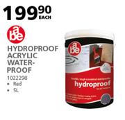 abe Hydroproof Acrylic Water Proof (Red)-5Ltr