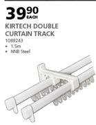 Kirtech Double Curtain Track 2.5m (NNB Steel)