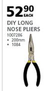 Livingstone Diy Long Nose Pliers 200mm-Each