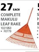 Academy Complete Makulu Leaf Rake-Each