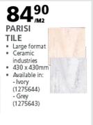 Parisi Tile 430 x 430mm-Per Sqm