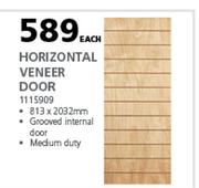 Swartland Horizontal Veneer Door 813 x 2032mm-Each