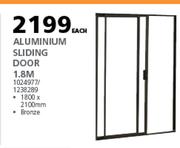 Aluminium Sliding Door 1.8M (Bronze) 1800 x 2100mm-Each
