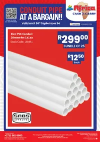 Africa Cash & Carry : Conduit Pipe At A Bargain (12 August - 30 September 2024)