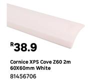 Cornice XPS Cove Z60 2m x 60 x 60mm White 81456706