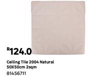 Ceiling Tile 2004 Natural 50 x 50cm 2Sqm 81456711