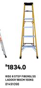 Rise 6 Step Fiberglass Ladder 180cm 150Kg 81491098