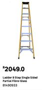 Ladder 8 Step Single Sided Partial Fibre Glass 81490933