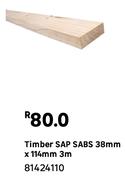 Timber SAP SABS 38mm x 114mm 3m 81424110