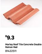 Marley Roof Tile Concrete Double Roman Red 81422511