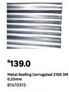 Metal Roofing Corrugated Z100 3m 0.25mm 81470315