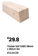 Timber SAP SABS 38mm x 38mm 3m 81424128