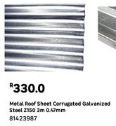 Metal Roof Sheet Corrugated Galvanized Steel Z150 3m 0.47mm 81423987