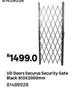 UD Doors Securus Security Gate Black 813 x 2000mm 81488928